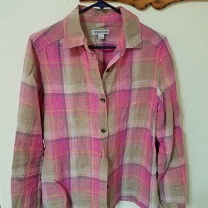 PENDLETON 100% LINEN BUTTON DOWN SHIRT